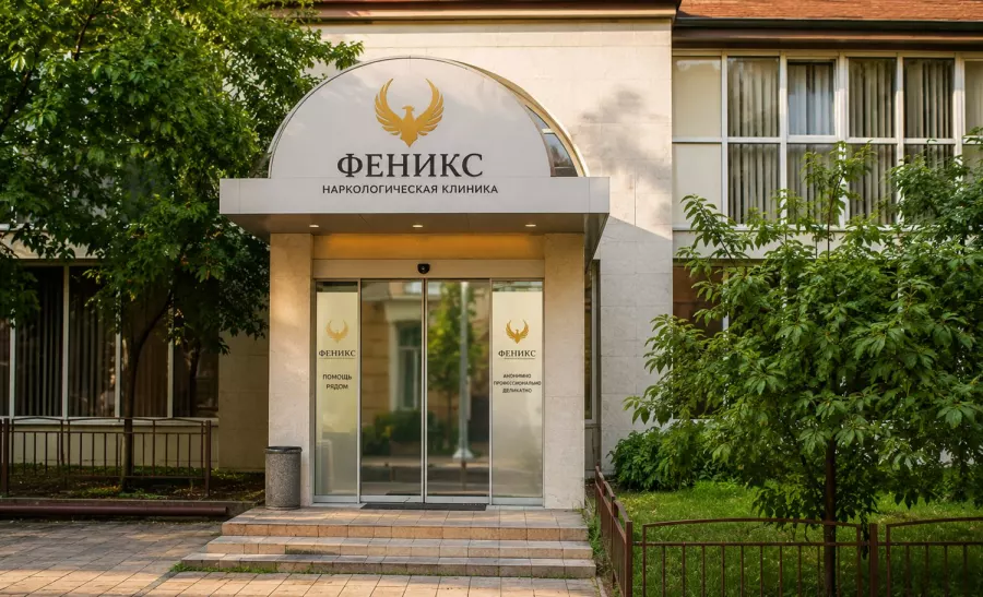 Вход в наркологическую клинику «Феникс» в Темрюке